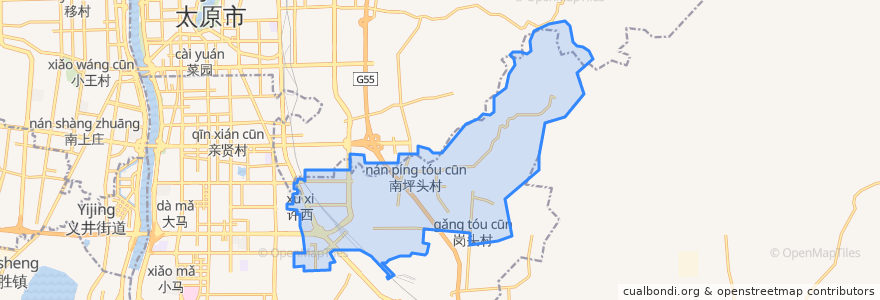 Mapa de ubicacion de 北营街道.