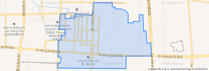 Mapa de ubicacion de 杏花岭街道.