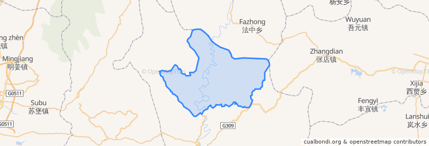 Mapa de ubicacion de 和川镇.