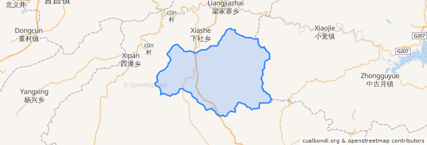 Mapa de ubicacion de Shangshe.