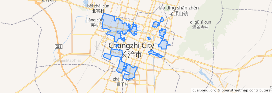 Mapa de ubicacion de 常青街道.