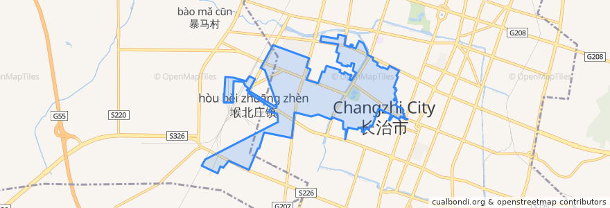 Mapa de ubicacion de 西街街道.