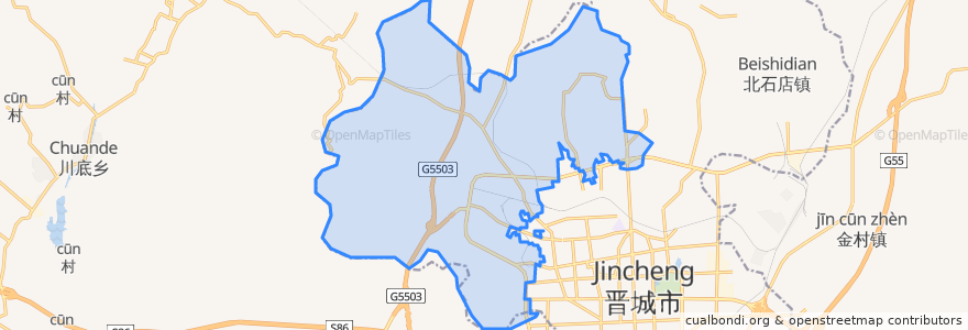 Mapa de ubicacion de 西上庄街道.