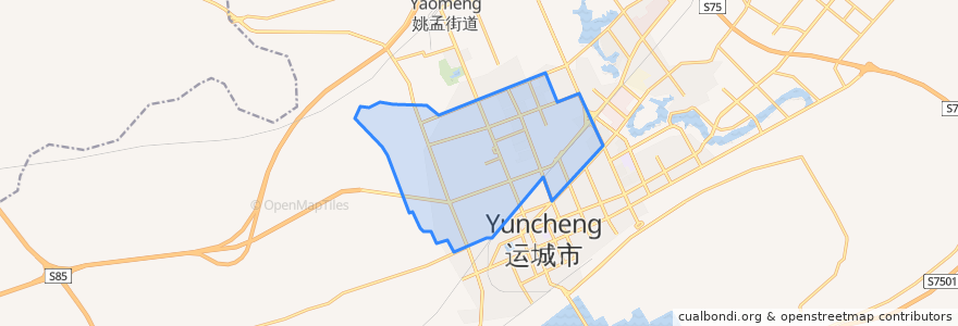 Mapa de ubicacion de 北城街道.