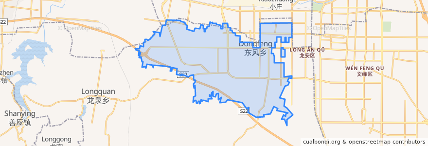 Mapa de ubicacion de 东风乡.