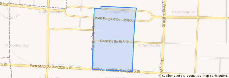 Mapa de ubicacion de Dongdajie Subdistrict.