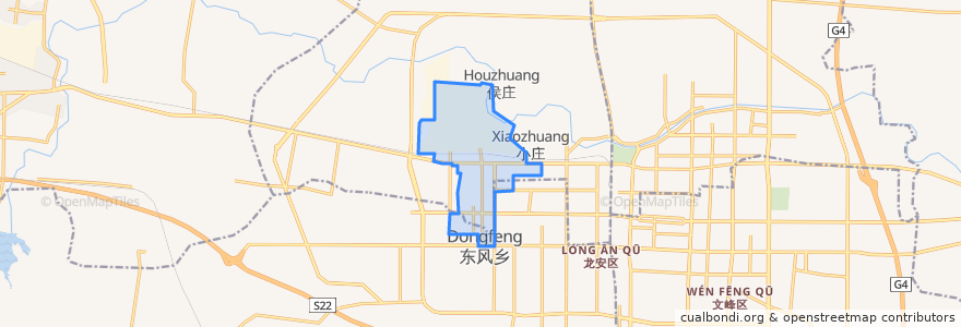 Mapa de ubicacion de Meiyuanzhuang Subdistrict.