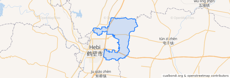 Mapa de ubicacion de 大赉店镇.