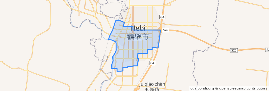 Mapa de ubicacion de 九州路街道.