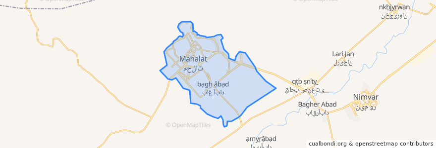 Mapa de ubicacion de شهر محلات.