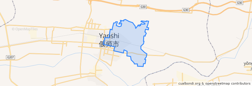 Mapa de ubicacion de Huaixin Subdistrict.