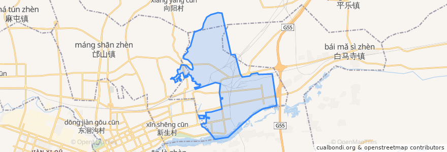 Mapa de ubicacion de 问礼街道.