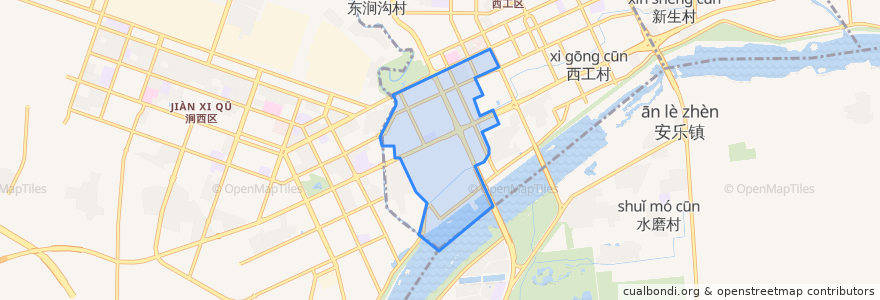 Mapa de ubicacion de 王城路街道.