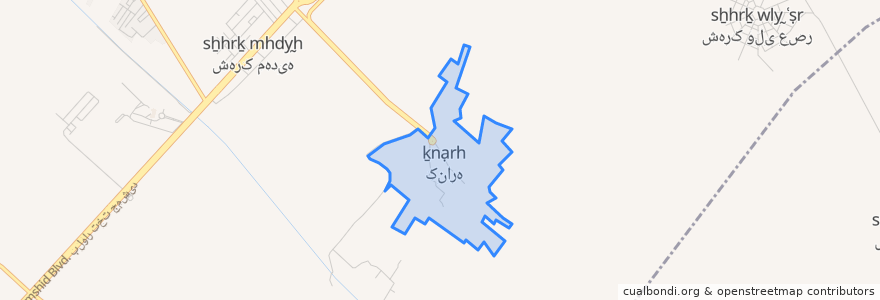 Mapa de ubicacion de کناره.