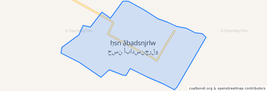 Mapa de ubicacion de حسن‌آباد سنجرلو.