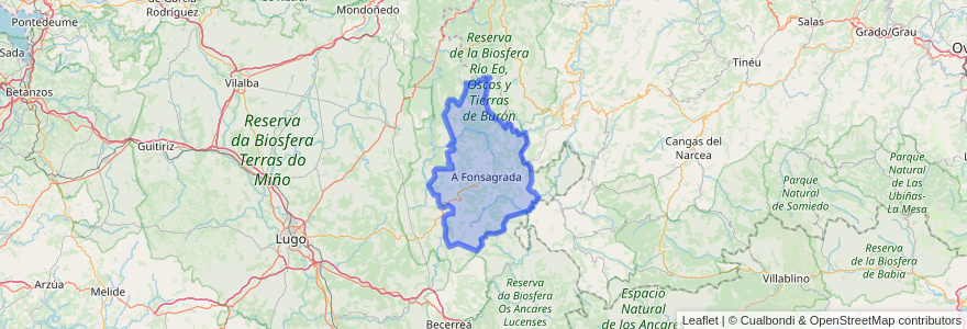 Mapa de ubicacion de Fonsagrada.