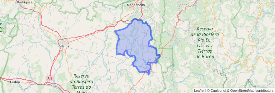 Mapa de ubicacion de A Pastoriza.