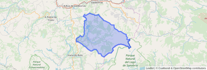 Mapa de ubicacion de A Veiga.