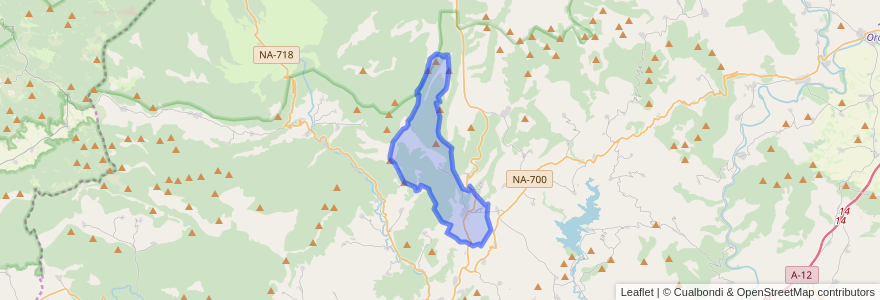 Mapa de ubicacion de Abárzuza/Abartzuza.