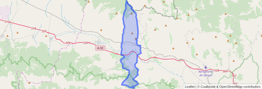 Mapa de ubicacion de Abla.