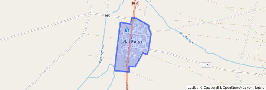 Mapa de ubicacion de Abra Pampa.