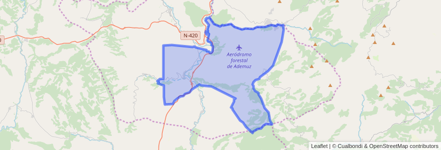 Mapa de ubicacion de Ademuz.