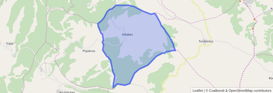 Mapa de ubicacion de Adobes.