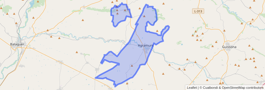 Mapa de ubicacion de Agramunt.