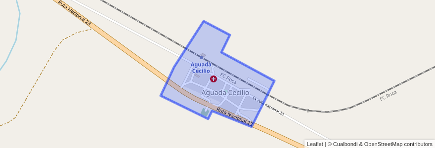 Mapa de ubicacion de Aguada Cecilio.