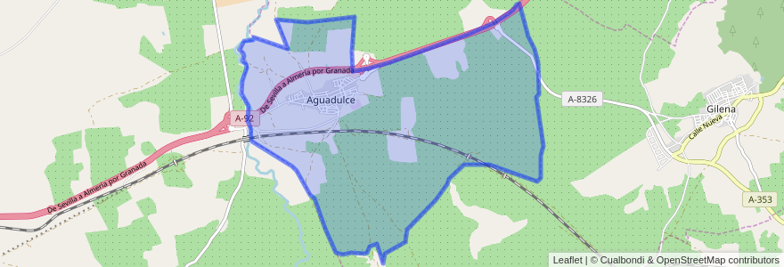 Mapa de ubicacion de Aguadulce.