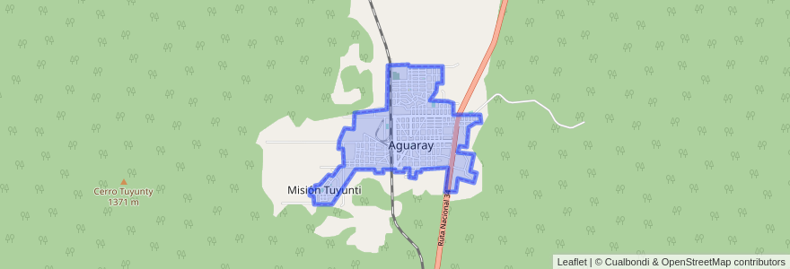 Mapa de ubicacion de Aguaray.