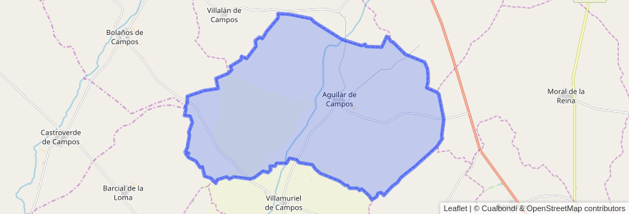 Mapa de ubicacion de Aguilar de Campos.