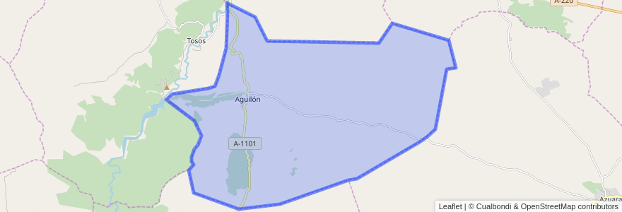 Mapa de ubicacion de Aguilón.