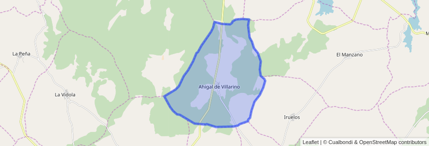 Mapa de ubicacion de Ahigal de Villarino.