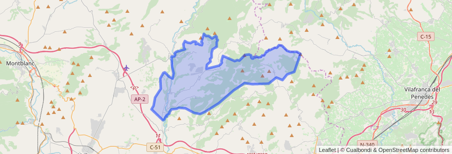 Mapa de ubicacion de Aiguamúrcia.