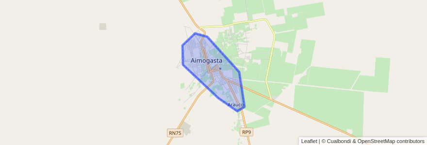 Mapa de ubicacion de Aimogasta.