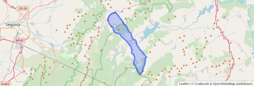 Mapa de ubicacion de Alameda del Valle.