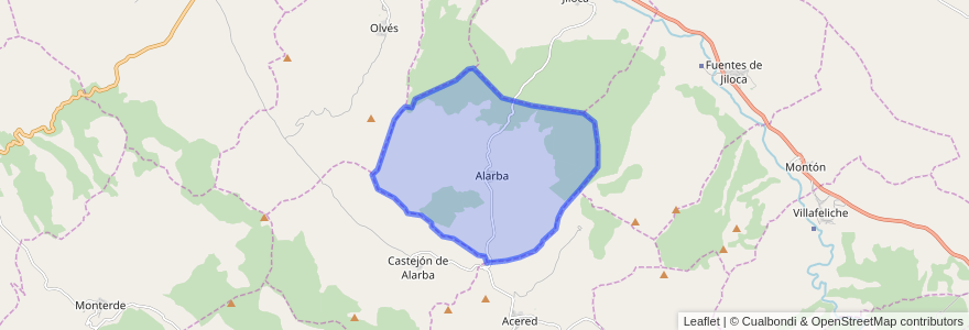 Mapa de ubicacion de Alarba.