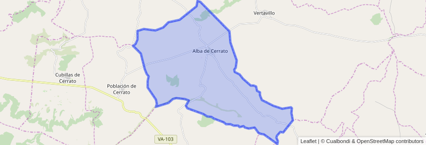 Mapa de ubicacion de Alba de Cerrato.