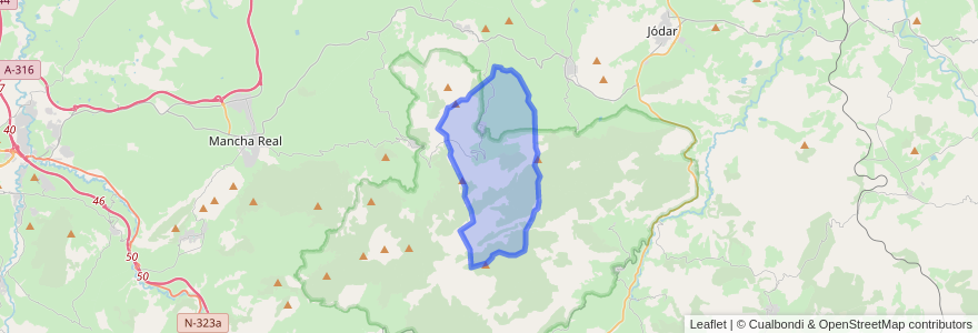 Mapa de ubicacion de Albanchez de Mágina.