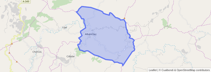 Mapa de ubicacion de Albánchez.