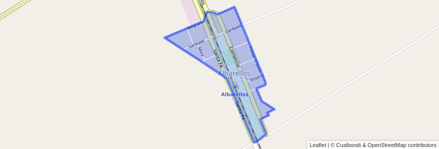 Mapa de ubicacion de Albarellos.