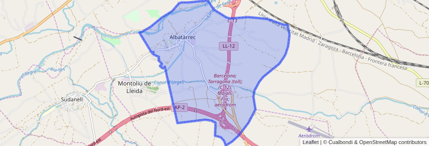 Mapa de ubicacion de Albatàrrec.