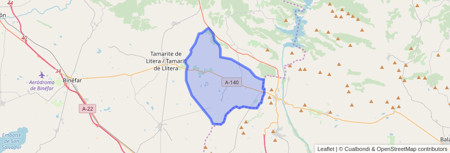 Mapa de ubicacion de Albelda.