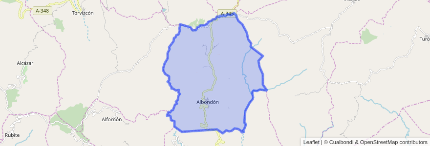 Mapa de ubicacion de Albondón.