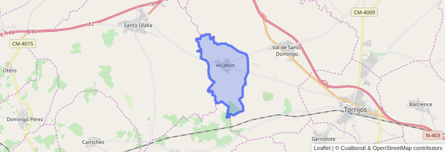 Mapa de ubicacion de Alcabón.