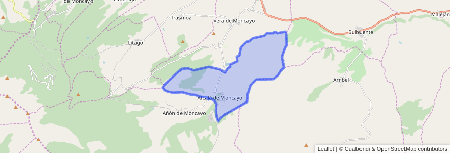 Mapa de ubicacion de Alcalá de Moncayo.