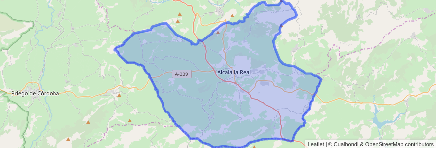 Mapa de ubicacion de Alcalá la Real.