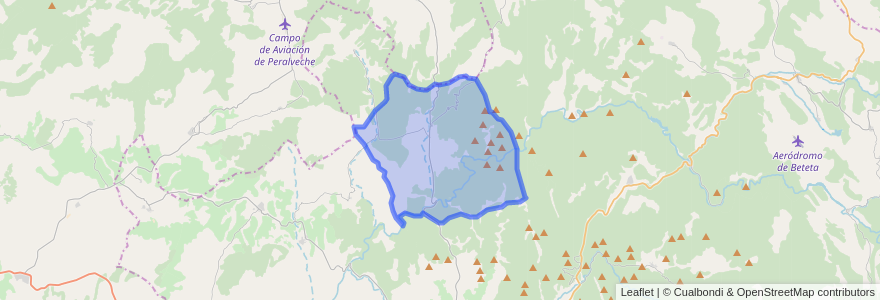 Mapa de ubicacion de Alcantud.