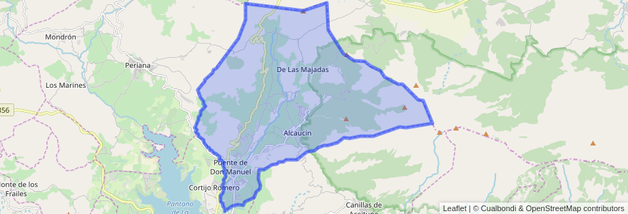 Mapa de ubicacion de Alcaucín.